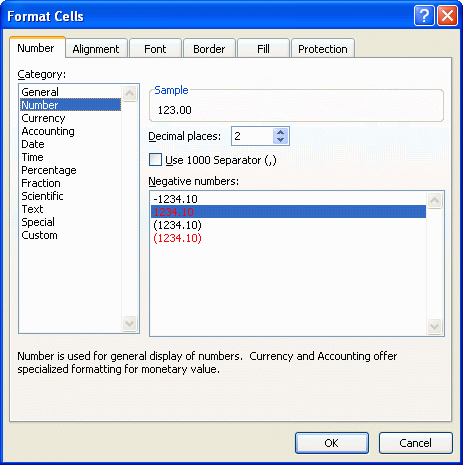 Billedresultat for excel number format parentheses negative